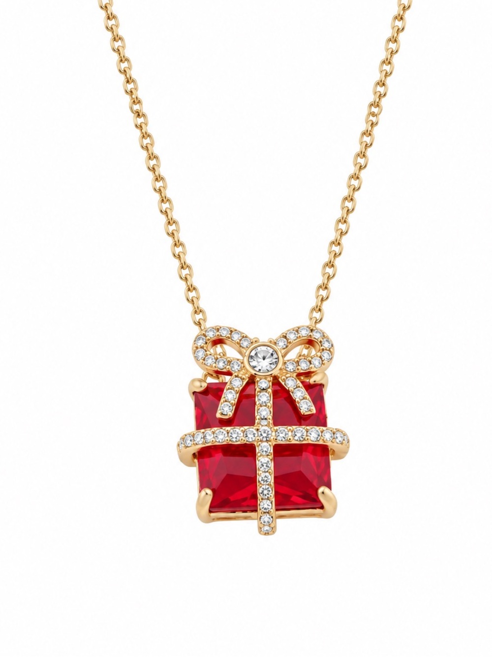 True to Form Gift Box Rhinestone Charm Necklace (NWT)
